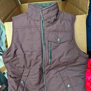 Carhartt burgundy vest reversible size xs